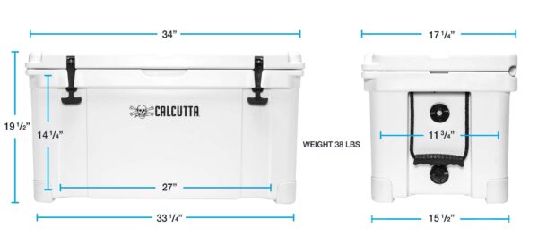 Calcutta CCG2-75 Renegade Kühler, 75 Liter, mit herausnehmbarer Ablage, Weiß – Bild 3