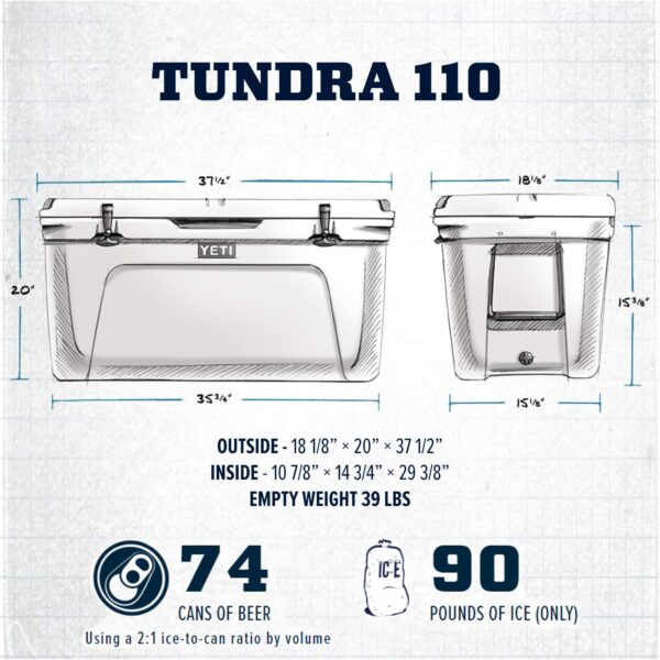 YETI Tundra 110 Kühler, Weiß – Bild 8